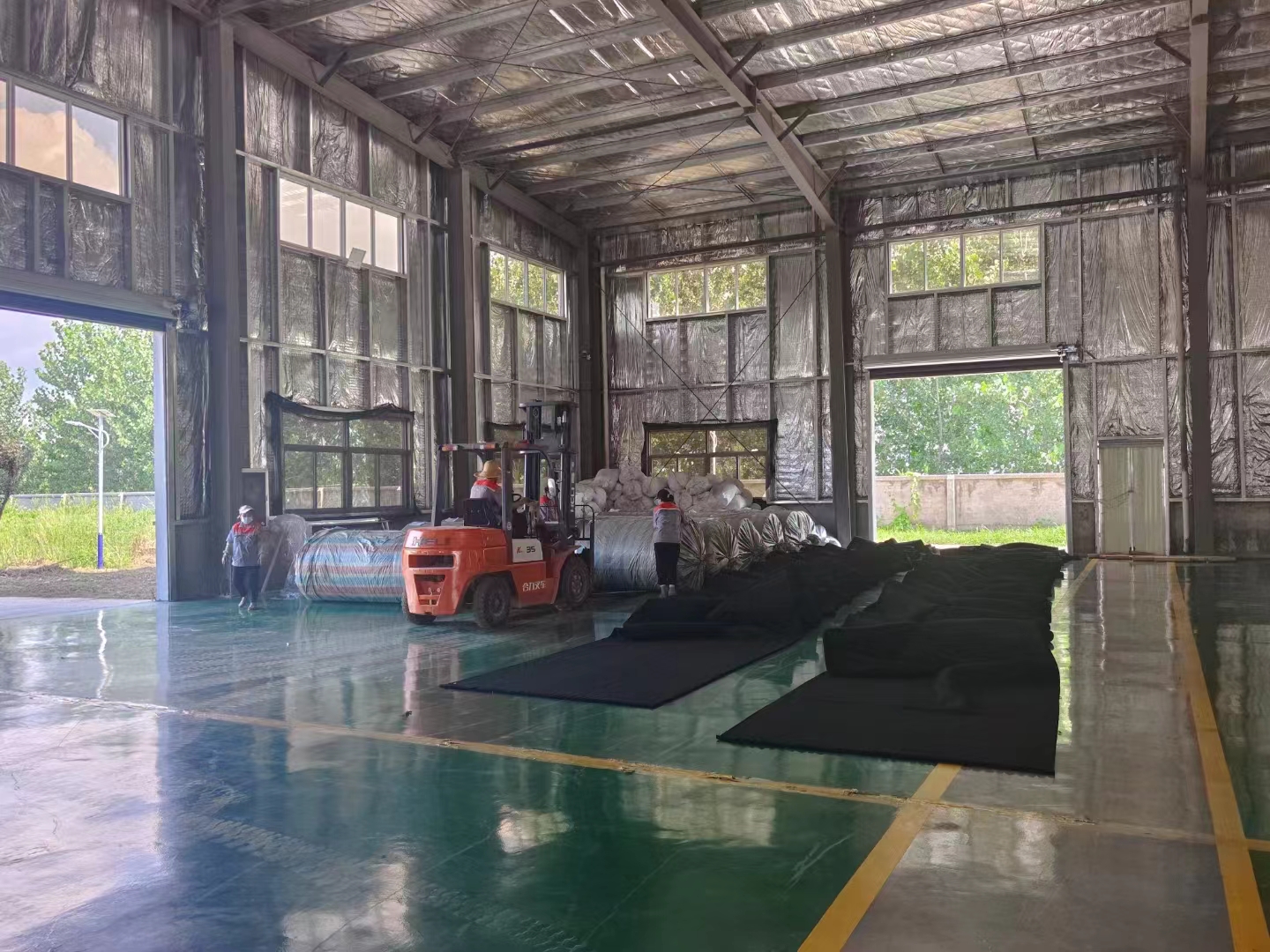 預(yù)氧氈晾曬